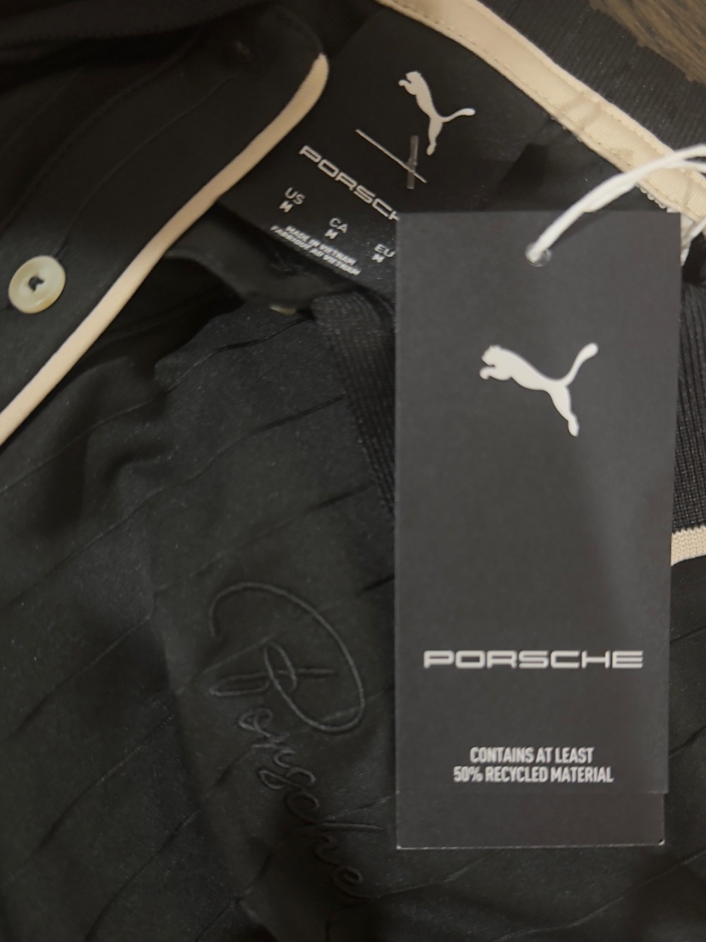 Porsche x Puma Women's Black Polo Shirt - 911 Targa 60Y - Picture 2 of 8